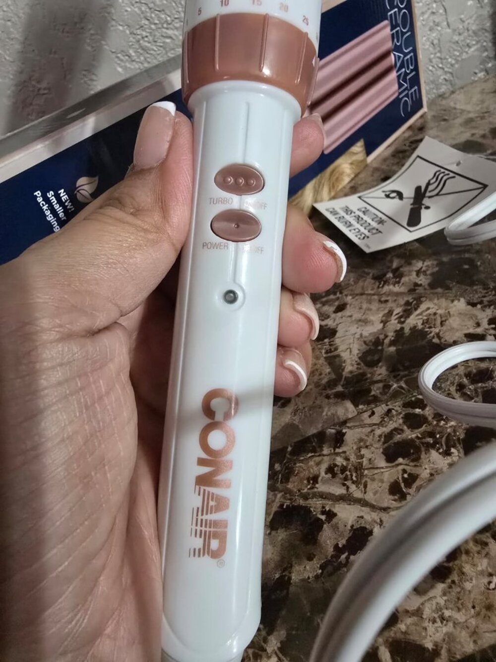 NEW Conair Double Ceramic Triple Barrel Waver Rose Gold Open Box - Picture 4 of 13